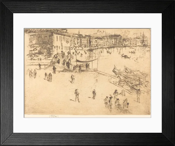 Framed Print : The Riva, No. II, 1880. Creator: James Abbott McNeill Whistler Framed Print : The Riva, No. II, 1880. Creator: James Abbott McNeill Whistler