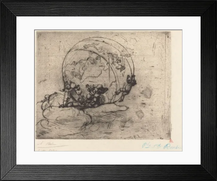 Framed Print : Les Amours Conduisant le Monde, 1881. Creator: Auguste Rodin Framed Print : Les Amours Conduisant le Monde, 1881. Creator: Auguste Rodin