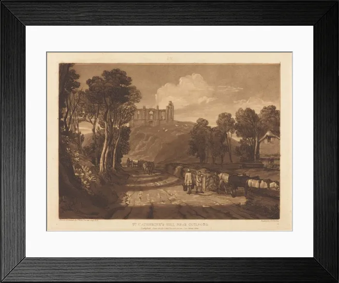 Framed Print : Saint Catherines Hill Near Guilford, 1811. Creator: JMW Turner Framed Print : Saint Catherines Hill Near Guilford, 1811. Creator: JMW Turner