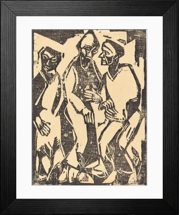 Framed Print : Deliberation (Beratung), 1913. Creator: Christian Rohlfs Framed Print : Deliberation (Beratung), 1913. Creator: Christian Rohlfs