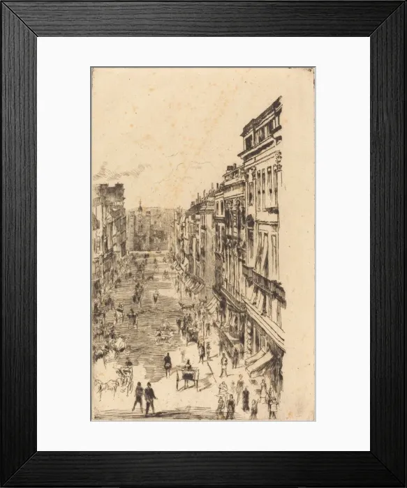 Framed Print : St Jamess Street, 1878. Creator: James Abbott McNeill Whistler Framed Print : St Jamess Street, 1878. Creator: James Abbott McNeill Whistler
