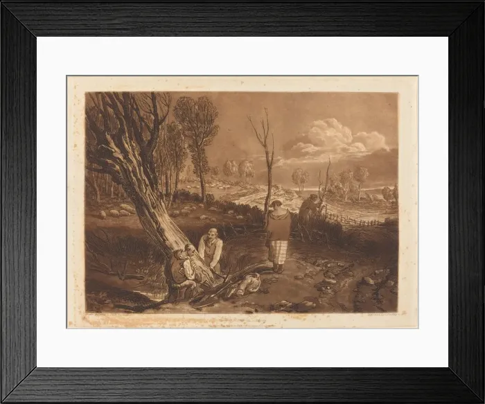Framed Print : Hedging and Ditching, published 1812. Creator: JMW Turner Framed Print : Hedging and Ditching, published 1812. Creator: JMW Turner