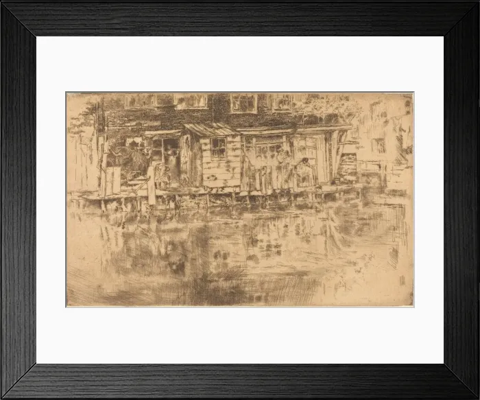 Framed Print : Long House - Dyers - Amsterdam, 1889. Creator: James Abbott McNeill Whistler Framed Print : Long House - Dyers - Amsterdam, 1889. Creator: James Abbott McNeill Whistler
