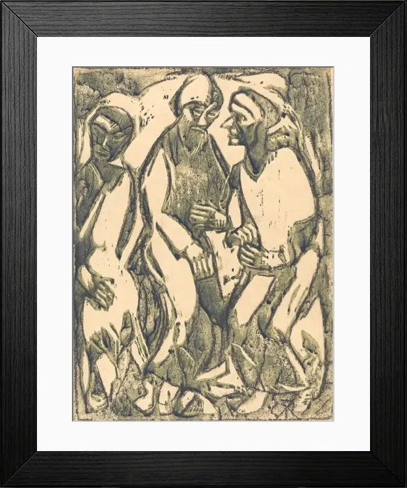 Framed Print : Deliberation (Beratung), 1913. Creator: Christian Rohlfs Framed Print : Deliberation (Beratung), 1913. Creator: Christian Rohlfs