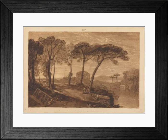 Framed Print : The Temple of Minerva Medica, published 1811. Creator: JMW Turner Framed Print : The Temple of Minerva Medica, published 1811. Creator: JMW Turner