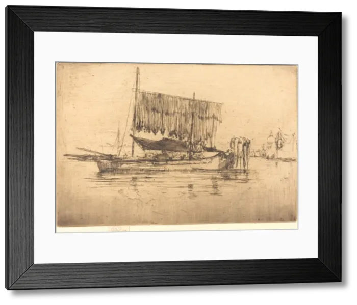 Framed Print : Fishing-Boat, 1880. Creator: James Abbott McNeill Whistler Framed Print : Fishing-Boat, 1880. Creator: James Abbott McNeill Whistler