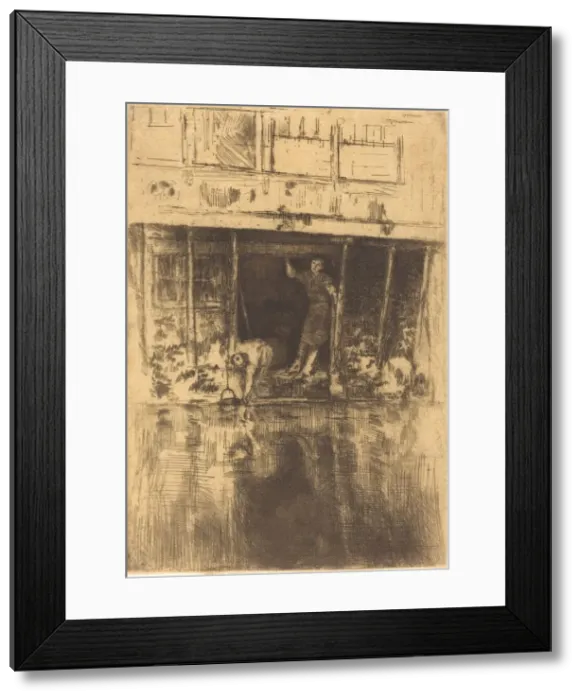 Framed Print : Pierrot, 1889. Creator: James Abbott McNeill Whistler Framed Print : Pierrot, 1889. Creator: James Abbott McNeill Whistler