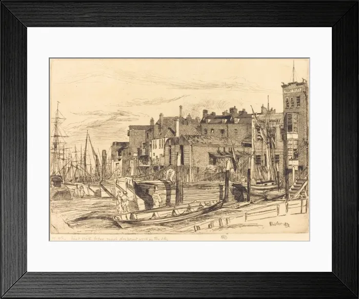 Framed Print : Thames Police, 1859. Creator: James Abbott McNeill Whistler Framed Print : Thames Police, 1859. Creator: James Abbott McNeill Whistler
