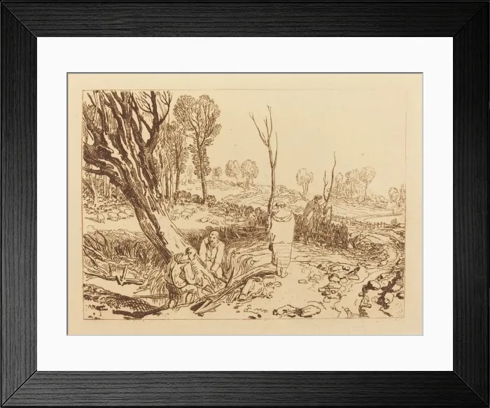 Framed Print : Hedging and Ditching, published 1812. Creator: JMW Turner Framed Print : Hedging and Ditching, published 1812. Creator: JMW Turner