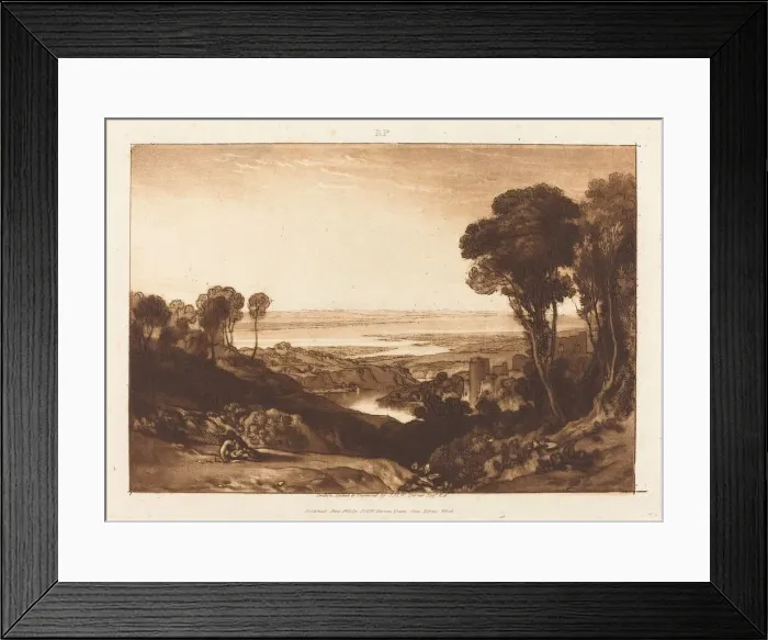 Framed Print : Junction of Severn and Wye, published 1811. Creator: JMW Turner Framed Print : Junction of Severn and Wye, published 1811. Creator: JMW Turner