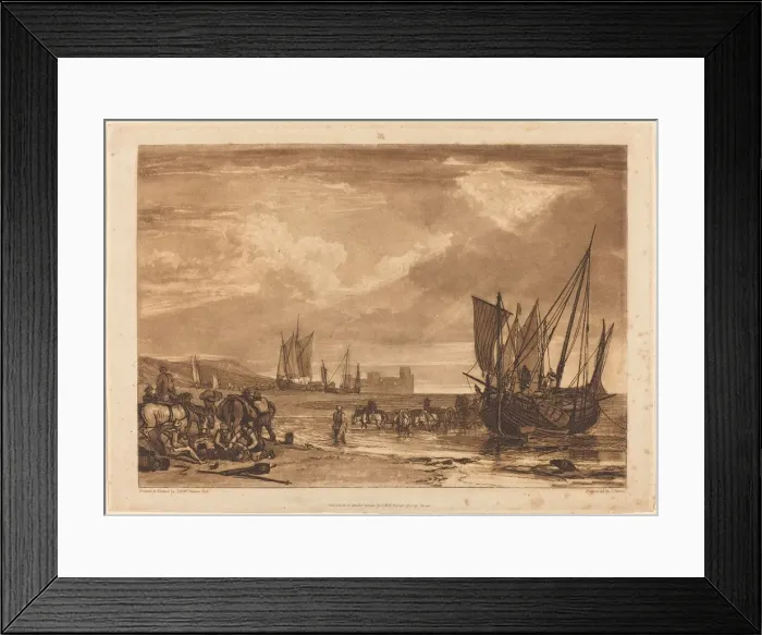 Framed Print : Scene on the French Coast, published 1807. Creator: JMW Turner Framed Print : Scene on the French Coast, published 1807. Creator: JMW Turner