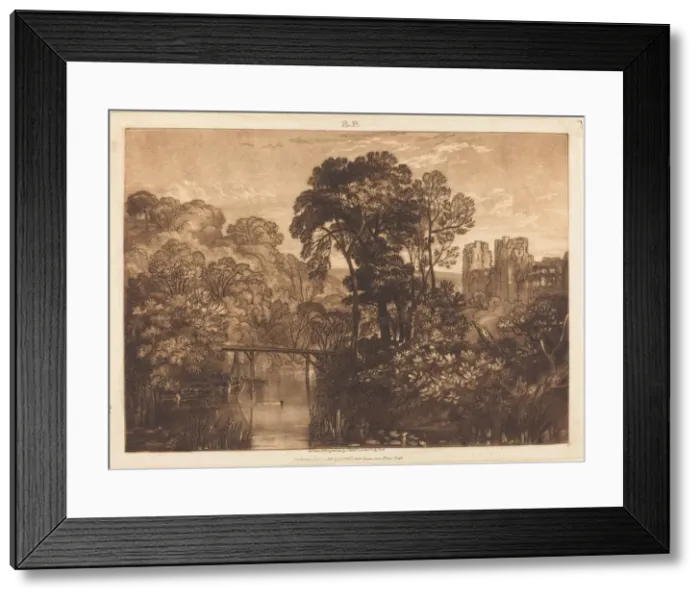 Framed Print : Berry Pomeroy Castle, published 1816. Creator: JMW Turner Framed Print : Berry Pomeroy Castle, published 1816. Creator: JMW Turner