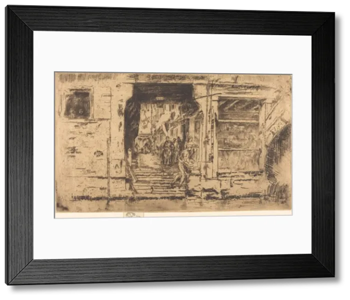 Framed Print : Fish-Shop, Venice, 1880. Creator: James Abbott McNeill Whistler Framed Print : Fish-Shop, Venice, 1880. Creator: James Abbott McNeill Whistler