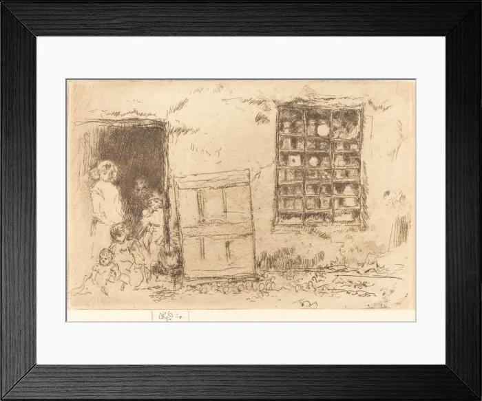 Framed Print : The Village Sweet-Shop, 1887. Creator: James Abbott McNeill Whistler Framed Print : The Village Sweet-Shop, 1887. Creator: James Abbott McNeill Whistler