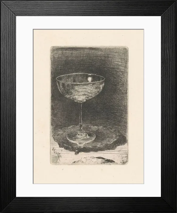 Framed Print : The Wine-Glass, 1859. Creator: James Abbott McNeill Whistler Framed Print : The Wine-Glass, 1859. Creator: James Abbott McNeill Whistler