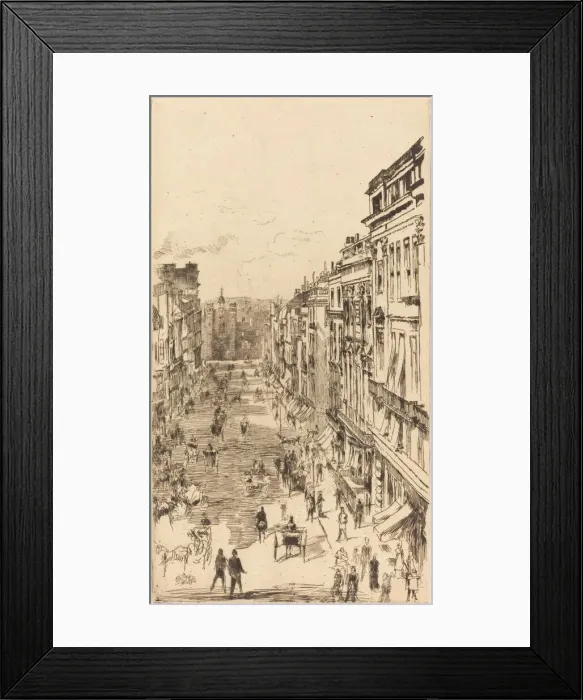 Framed Print : St Jamess Street, 1878. Creator: James Abbott McNeill Whistler Framed Print : St Jamess Street, 1878. Creator: James Abbott McNeill Whistler