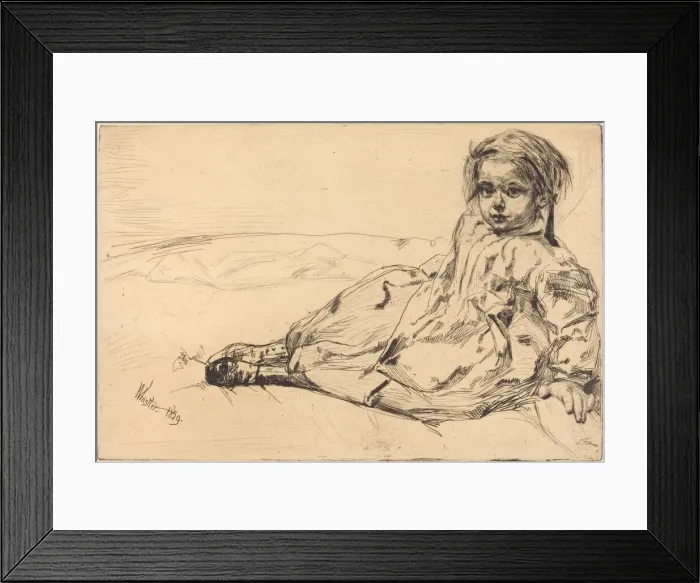 Framed Print : Bibi Valentin, 1859. Creator: James Abbott McNeill Whistler Framed Print : Bibi Valentin, 1859. Creator: James Abbott McNeill Whistler