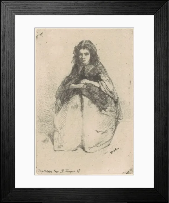 Framed Print : Fumette, 1858. Creator: James Abbott McNeill Whistler Framed Print : Fumette, 1858. Creator: James Abbott McNeill Whistler