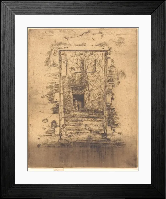Framed Print : Garden, 1880. Creator: James Abbott McNeill Whistler Framed Print : Garden, 1880. Creator: James Abbott McNeill Whistler
