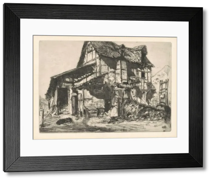 Framed Print : The Unsafe Tenement, 1858. Creator: James Abbott McNeill Whistler Framed Print : The Unsafe Tenement, 1858. Creator: James Abbott McNeill Whistler