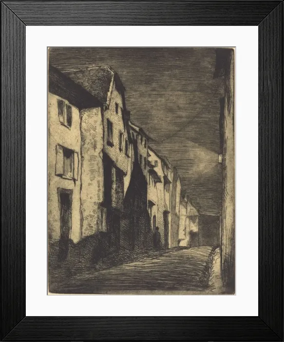 Framed Print : Street in Saverne, 1858. Creator: James Abbott McNeill Whistler Framed Print : Street in Saverne, 1858. Creator: James Abbott McNeill Whistler