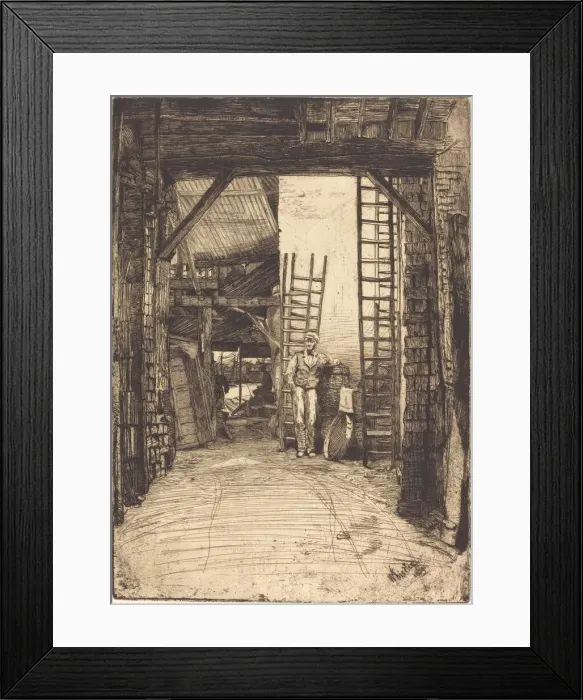 Framed Print : The Lime-Burner, 1859. Creator: James Abbott McNeill Whistler Framed Print : The Lime-Burner, 1859. Creator: James Abbott McNeill Whistler