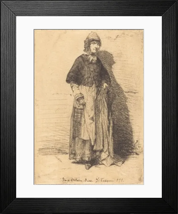 Framed Print : La Mere Gerard, 1858. Creator: James Abbott McNeill Whistler Framed Print : La Mere Gerard, 1858. Creator: James Abbott McNeill Whistler