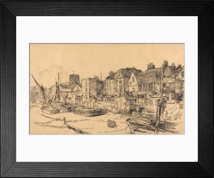 Framed Print : The Adam and Eve, Old Chelsea, 1878. Creator: James Abbott McNeill Whistler Framed Print : The Adam and Eve, Old Chelsea, 1878. Creator: James Abbott McNeill Whistler