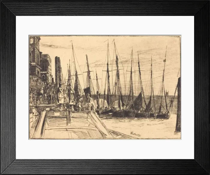 Framed Print : Billingsgate, 1859. Creator: James Abbott McNeill Whistler Framed Print : Billingsgate, 1859. Creator: James Abbott McNeill Whistler