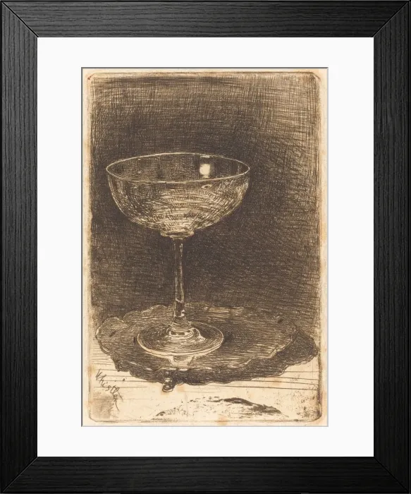 Framed Print : The Wine-Glass, 1858. Creator: James Abbott McNeill Whistler Framed Print : The Wine-Glass, 1858. Creator: James Abbott McNeill Whistler