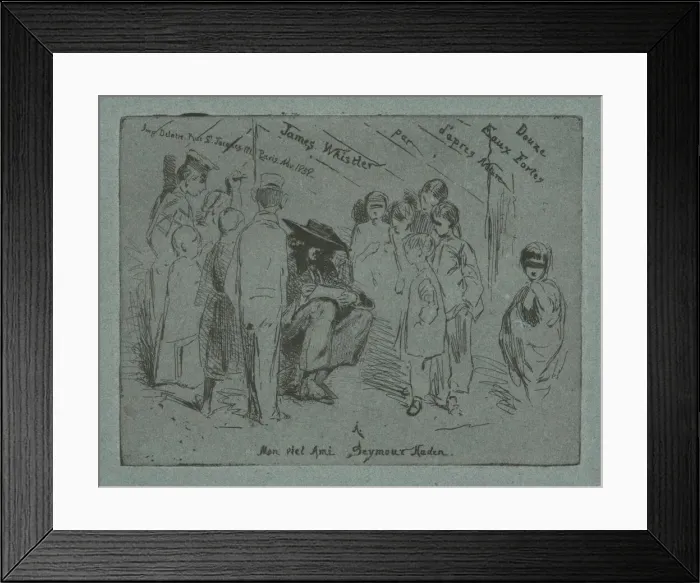 Framed Print : Title Page for Douze Eaux Fortes d apres Nature, 1858