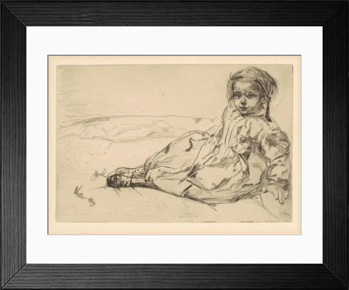 Framed Print : Bibi Valentin, 1859. Creator: James Abbott McNeill Whistler Framed Print : Bibi Valentin, 1859. Creator: James Abbott McNeill Whistler