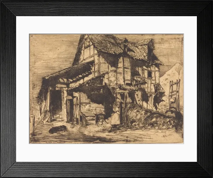 Framed Print : The Unsafe Tenement, 1858. Creator: James Abbott McNeill Whistler Framed Print : The Unsafe Tenement, 1858. Creator: James Abbott McNeill Whistler