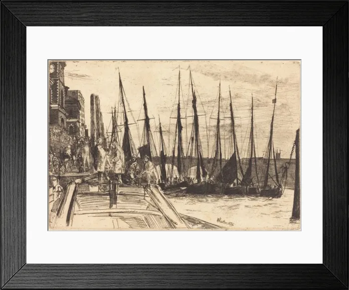 Framed Print : Billingsgate, 1859. Creator: James Abbott McNeill Whistler Framed Print : Billingsgate, 1859. Creator: James Abbott McNeill Whistler