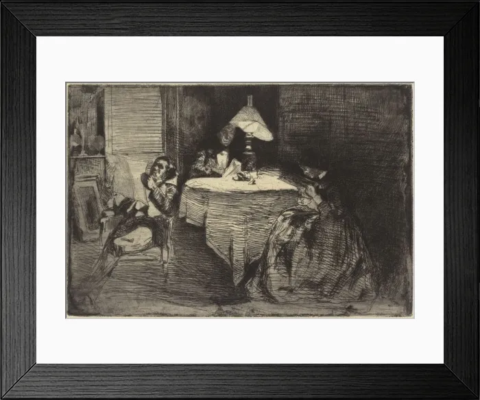 Framed Print : The Music-Room, 1858. Creator: James Abbott McNeill Whistler Framed Print : The Music-Room, 1858. Creator: James Abbott McNeill Whistler