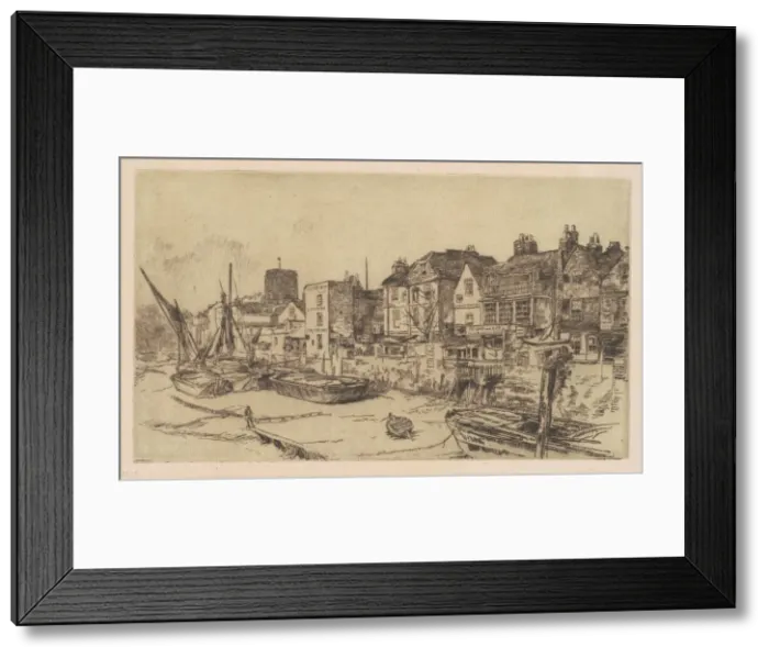 Framed Print : The Adam and Eve, Old Chelsea, 1878. Creator: James Abbott McNeill Whistler Framed Print : The Adam and Eve, Old Chelsea, 1878. Creator: James Abbott McNeill Whistler