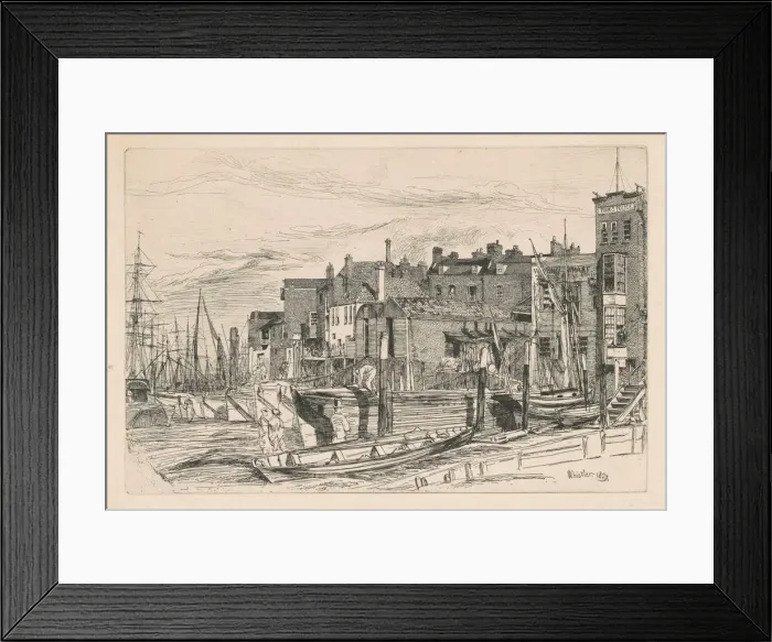 Framed Print : Thames Police, 1859. Creator: James Abbott McNeill Whistler Framed Print : Thames Police, 1859. Creator: James Abbott McNeill Whistler