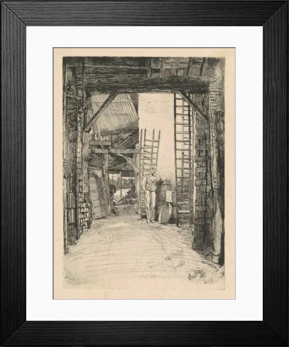 Framed Print : The Lime-Burner, 1859. Creator: James Abbott McNeill Whistler Framed Print : The Lime-Burner, 1859. Creator: James Abbott McNeill Whistler