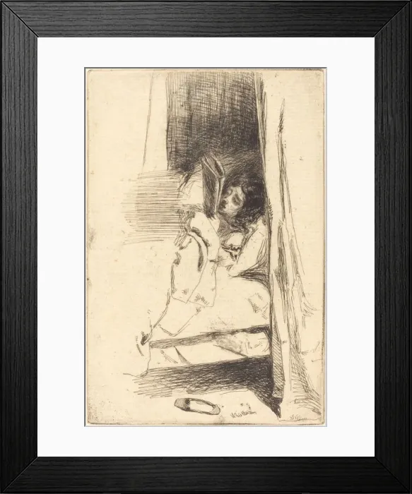 Framed Print : The Slipper, 1858. Creator: James Abbott McNeill Whistler Framed Print : The Slipper, 1858. Creator: James Abbott McNeill Whistler