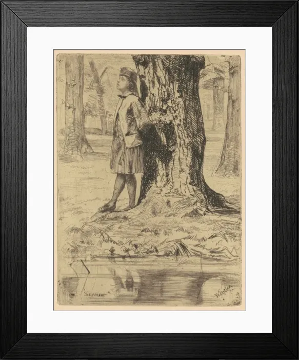Framed Print : Seymour Standing Under a Tree, 1858 / 1859. Creator: James Abbott McNeill Whistler Framed Print : Seymour Standing Under a Tree, 1858 / 1859. Creator: James Abbott McNeill Whistler