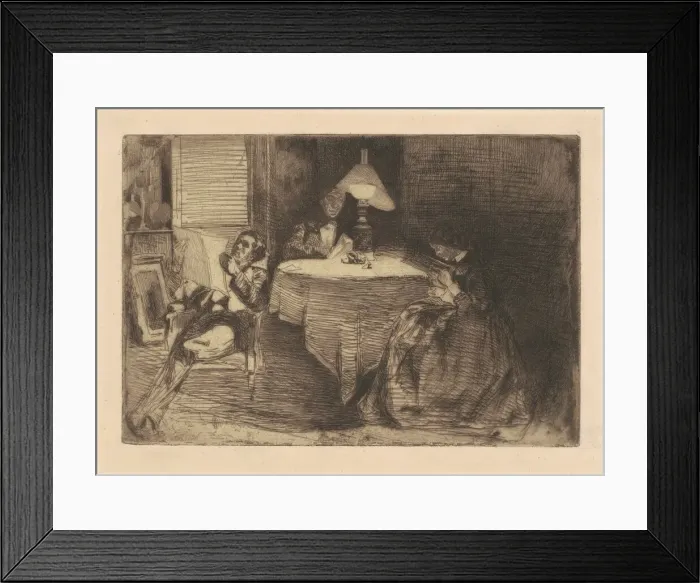 Framed Print : The Music Room, 1859. Creator: James Abbott McNeill Whistler Framed Print : The Music Room, 1859. Creator: James Abbott McNeill Whistler