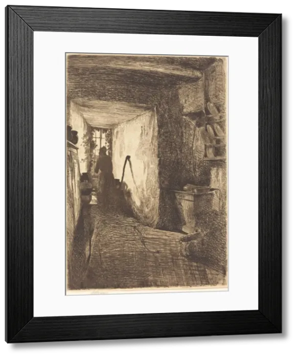 Framed Print : The Kitchen, 1858. Creator: James Abbott McNeill Whistler Framed Print : The Kitchen, 1858. Creator: James Abbott McNeill Whistler