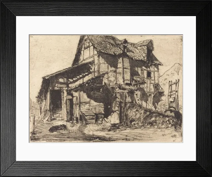 Framed Print : The Unsafe Tenement, 1858. Creator: James Abbott McNeill Whistler Framed Print : The Unsafe Tenement, 1858. Creator: James Abbott McNeill Whistler