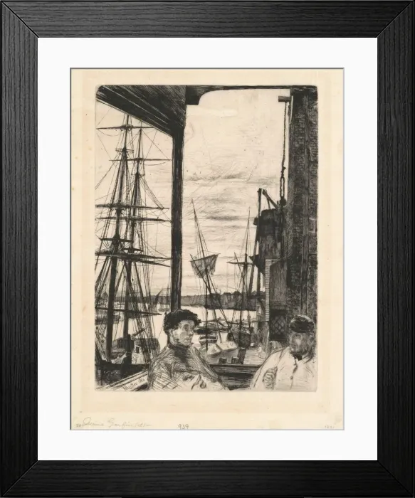 Framed Print : Rotherhithe, 1860. Creator: James Abbott McNeill Whistler Framed Print : Rotherhithe, 1860. Creator: James Abbott McNeill Whistler