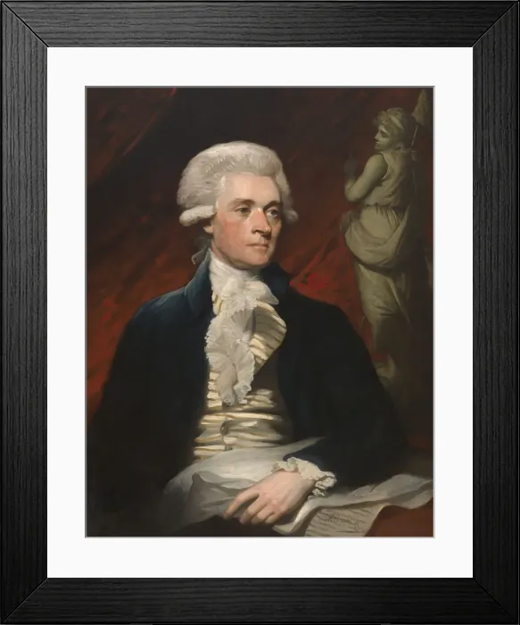 Framed Print : Thomas Jefferson, 1786. Creator: Mather Brown Framed Print : Thomas Jefferson, 1786. Creator: Mather Brown
