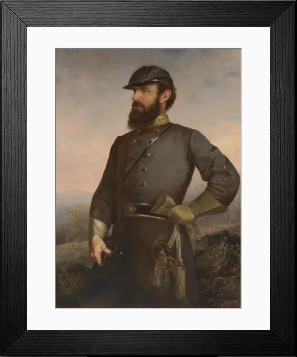 Framed Print : Thomas Jonathan Jackson, 1876. Creator: John Adams Elder Framed Print : Thomas Jonathan Jackson, 1876. Creator: John Adams Elder