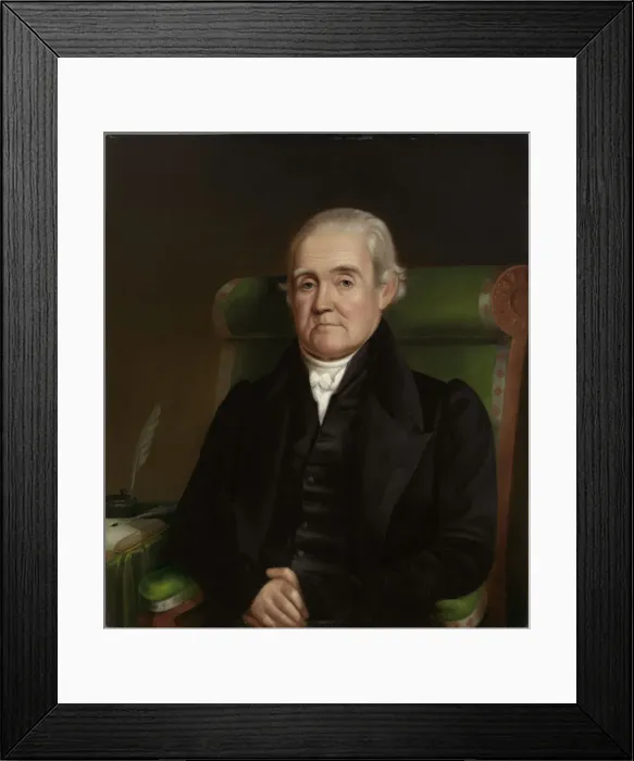 Framed Print : Noah Webster, 1833. Creator: James Herring Framed Print : Noah Webster, 1833. Creator: James Herring