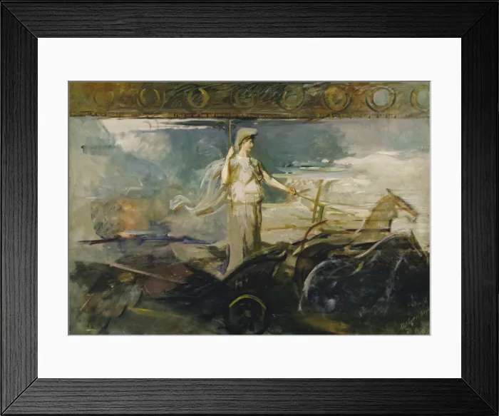 Framed Print : Minerva in a Chariot, ca. 1894. Creator: Abbott Handerson Thayer Framed Print : Minerva in a Chariot, ca. 1894. Creator: Abbott Handerson Thayer