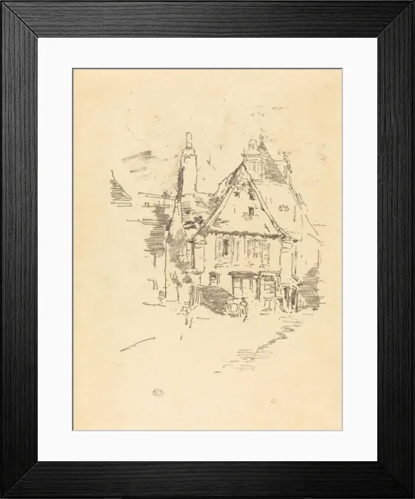 Framed Print : Gabled Roofs, 1893. Creator: James Abbott McNeill Whistler Framed Print : Gabled Roofs, 1893. Creator: James Abbott McNeill Whistler