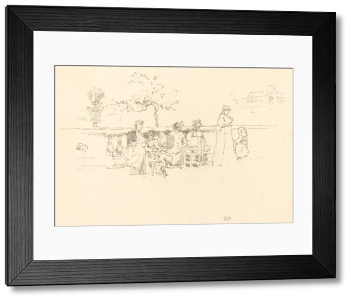 Framed Print : The Terrace, Luxembourg, 1894. Creator: James Abbott McNeill Whistler Framed Print : The Terrace, Luxembourg, 1894. Creator: James Abbott McNeill Whistler